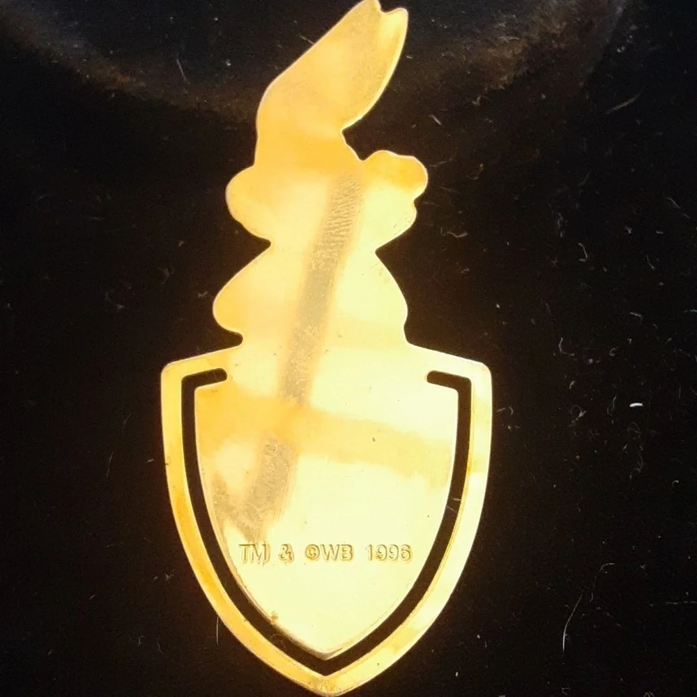 Warner Bros Bugs Bunny Gold Tone Bookmark